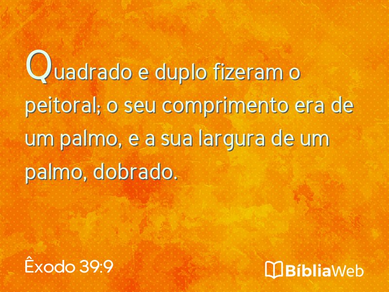 Êxodo 39:9 em imagem para compartilhar