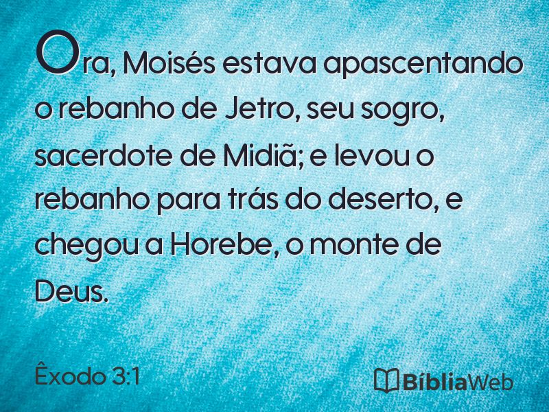 Êxodo 3:1 em imagem para compartilhar