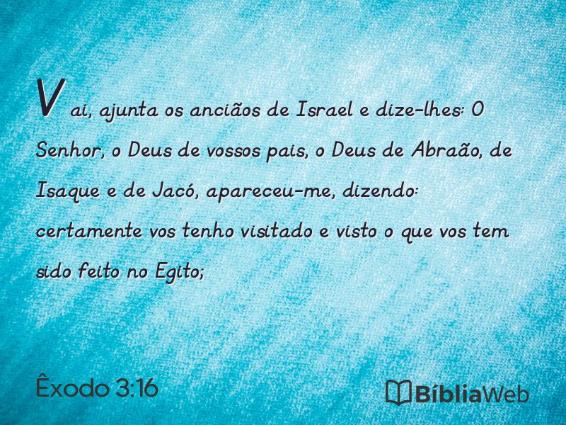 Êxodo 3:16 em imagem para compartilhar