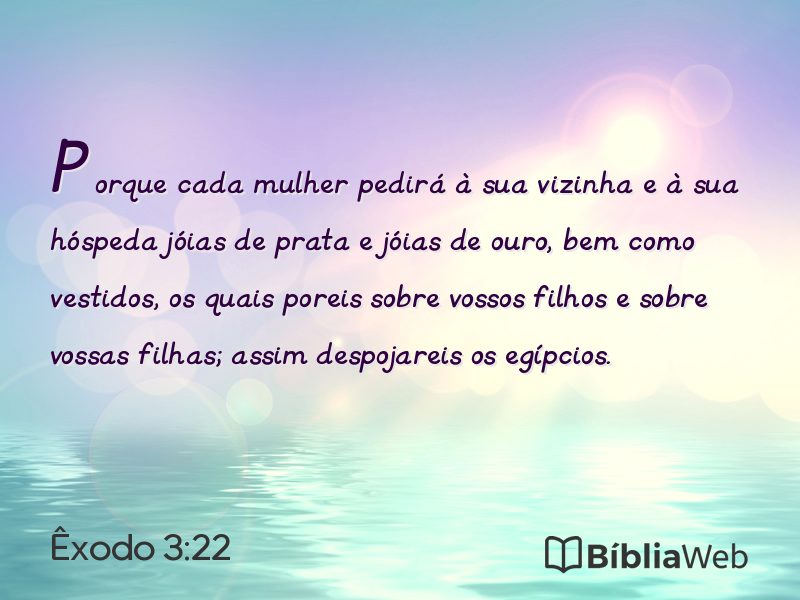 Êxodo 3:22 em imagem para compartilhar