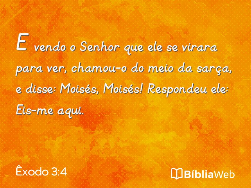 Êxodo 3:4 em imagem para compartilhar