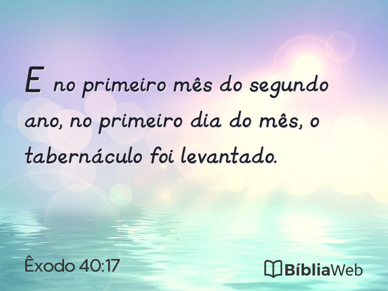 Êxodo 40:17 em imagem para compartilhar
