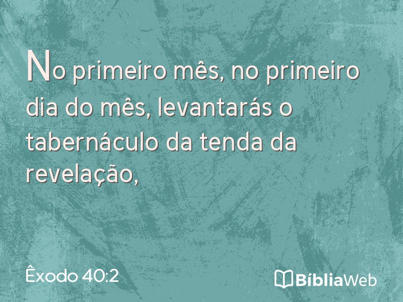 Êxodo 40:2 em imagem para compartilhar