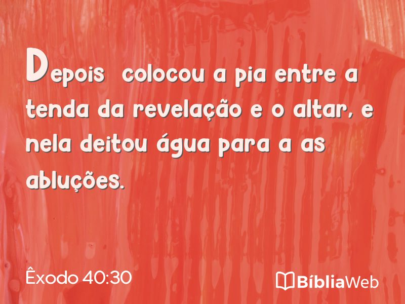 Êxodo 40:30 em imagem para compartilhar