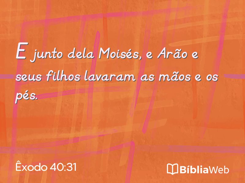 Êxodo 40:31 em imagem para compartilhar