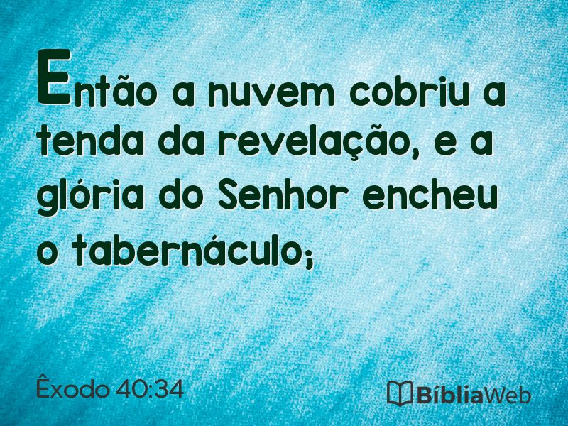 Êxodo 40:34 em imagem para compartilhar