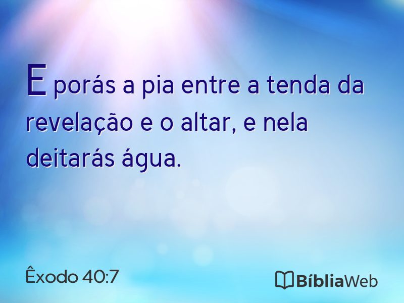 Êxodo 40:7 em imagem para compartilhar