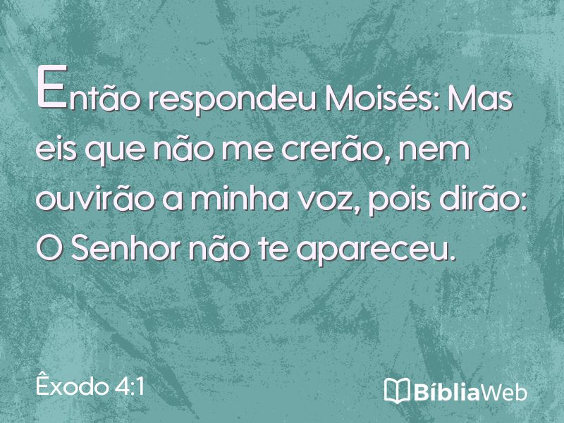 Êxodo 4:1 em imagem para compartilhar