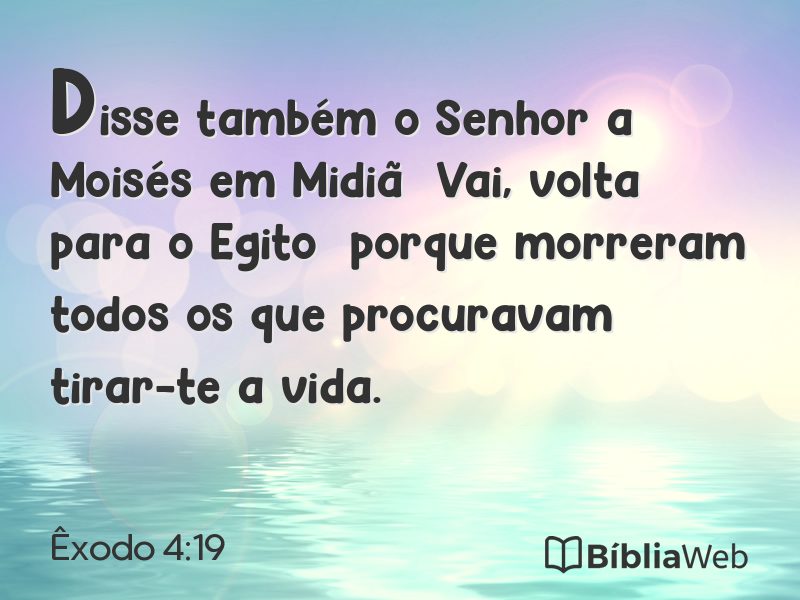 Êxodo 4:19 em imagem para compartilhar