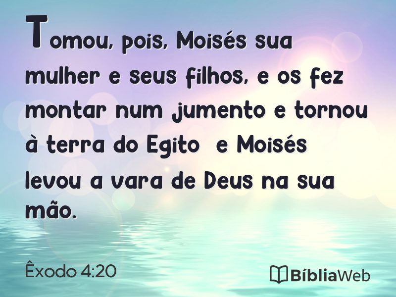 Êxodo 4:20 em imagem para compartilhar