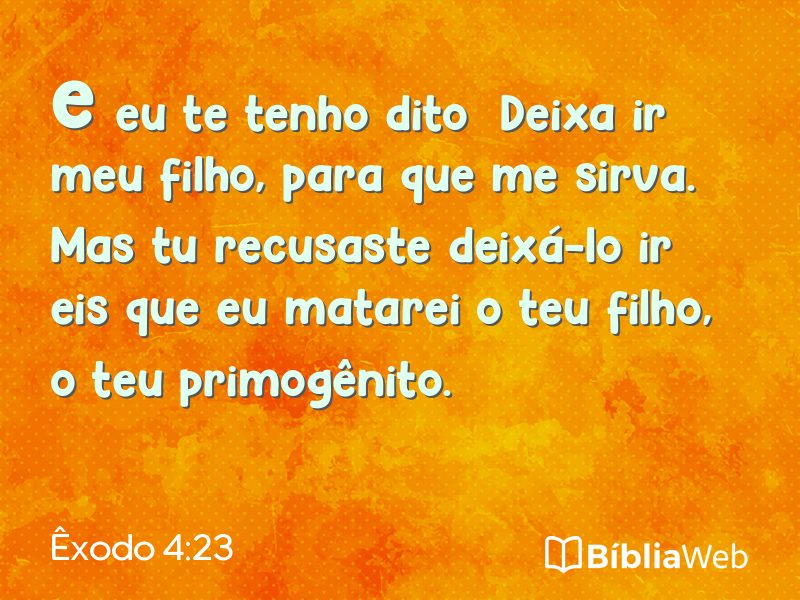 Êxodo 4:23 em imagem para compartilhar