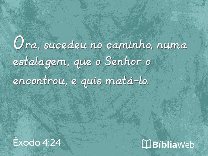 Êxodo 4:24 em imagem para compartilhar