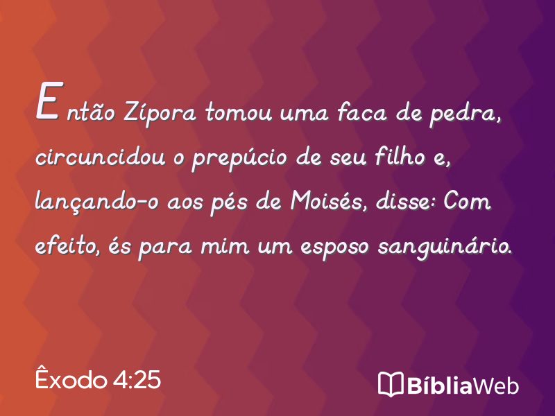 Êxodo 4:25 em imagem para compartilhar
