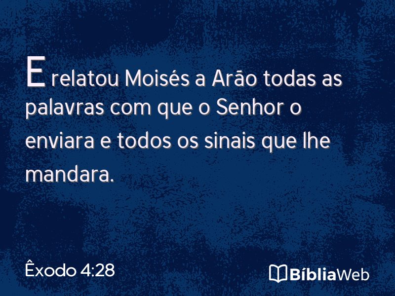 Êxodo 4:28 em imagem para compartilhar