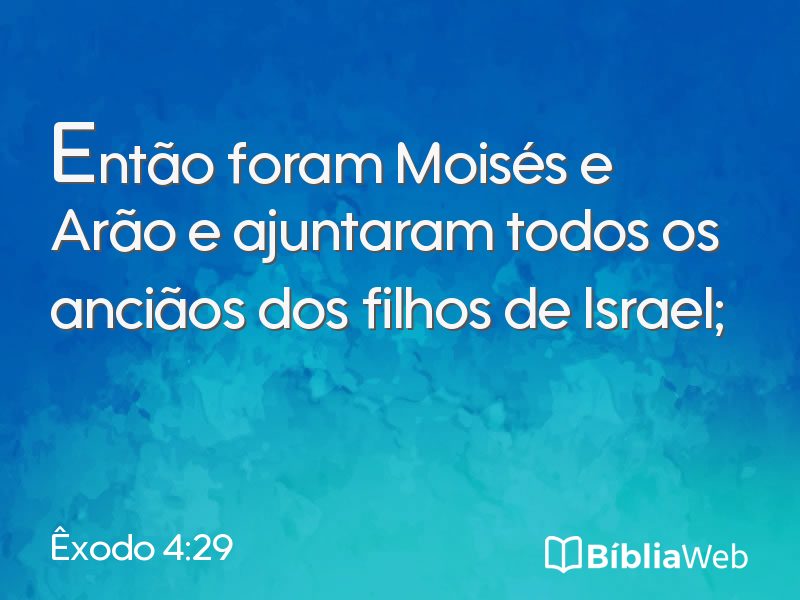 Êxodo 4:29 em imagem para compartilhar
