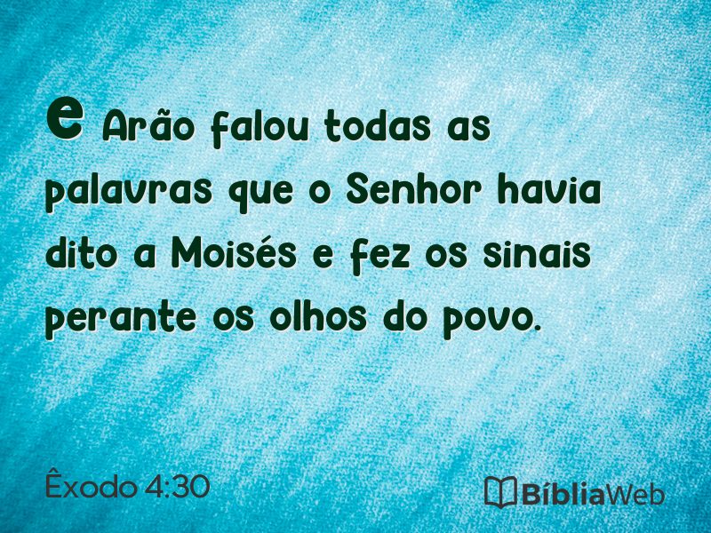 Êxodo 4:30 em imagem para compartilhar