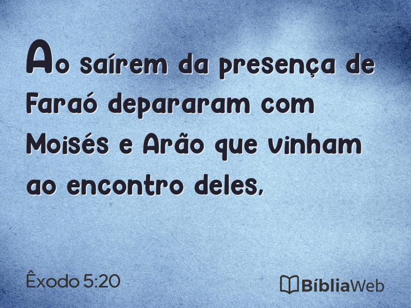 Êxodo 5:20 em imagem para compartilhar