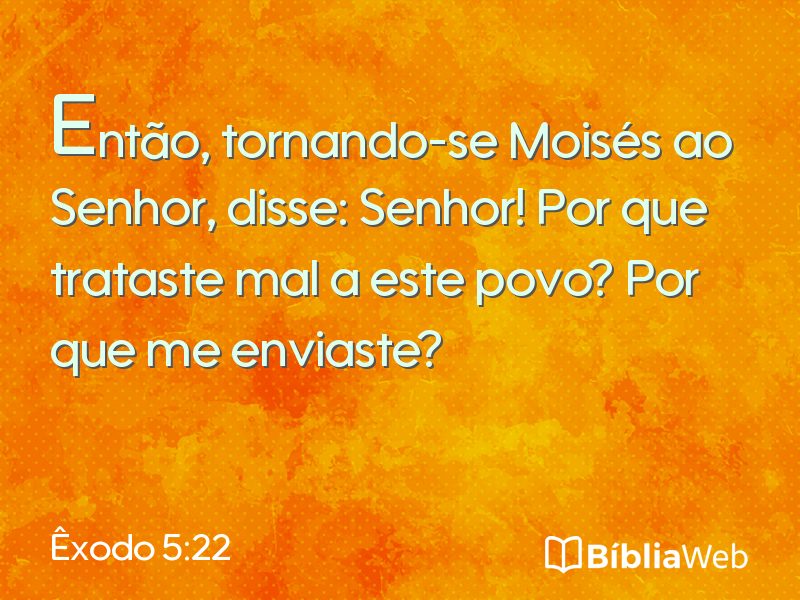 Êxodo 5:22 em imagem para compartilhar