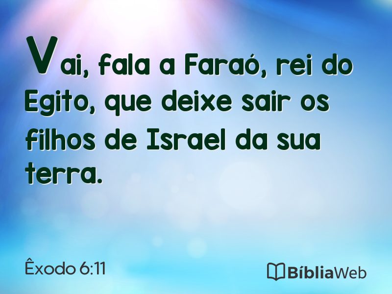 Êxodo 6:11 em imagem para compartilhar