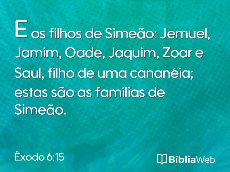 Êxodo 6:15 em imagem para compartilhar