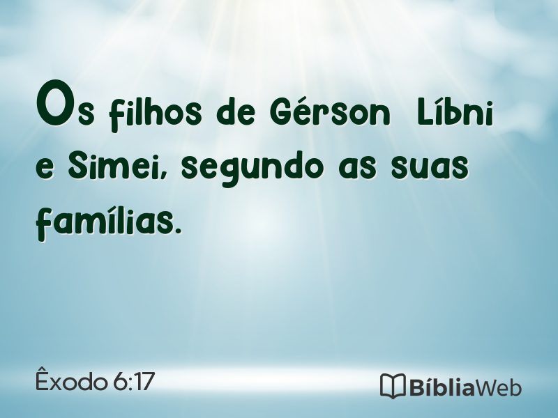 Êxodo 6:17 em imagem para compartilhar