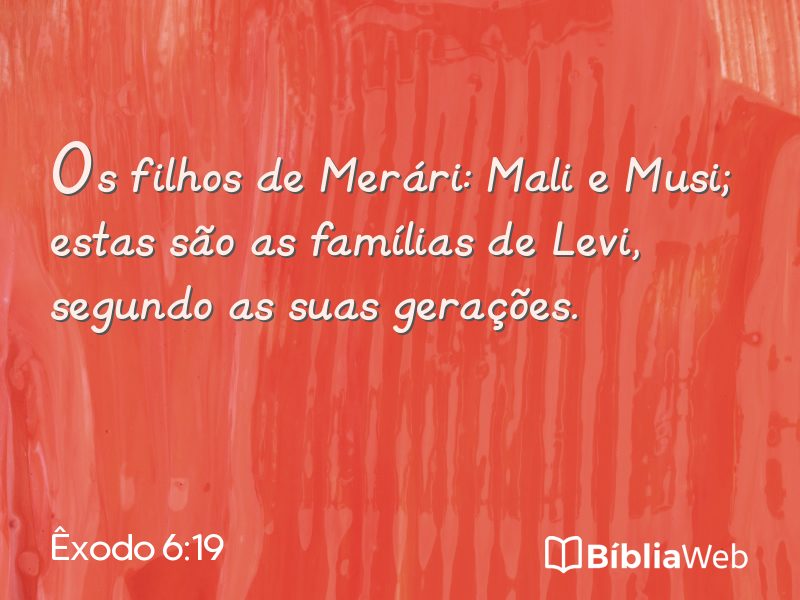 Êxodo 6:19 em imagem para compartilhar