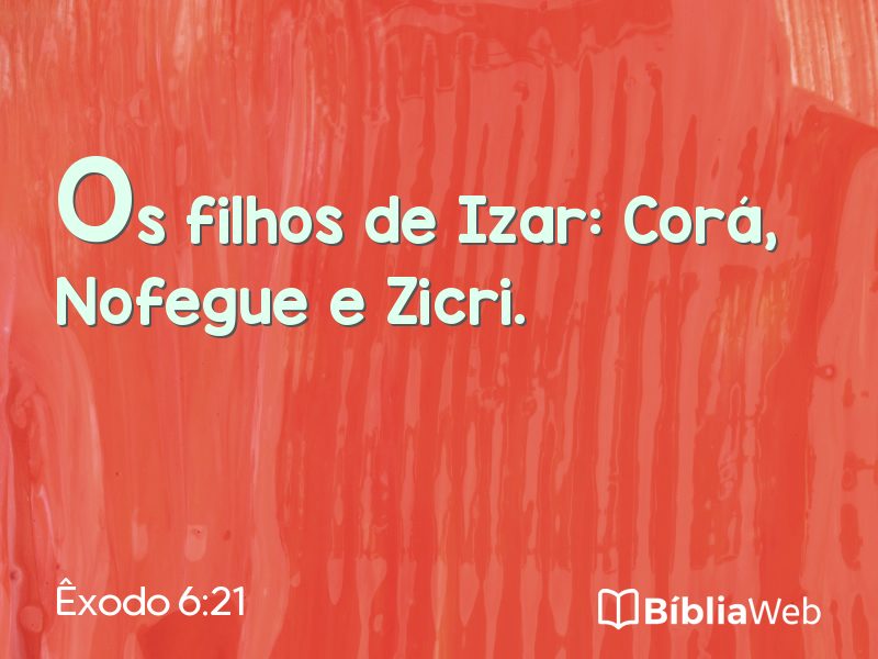 Êxodo 6:21 em imagem para compartilhar