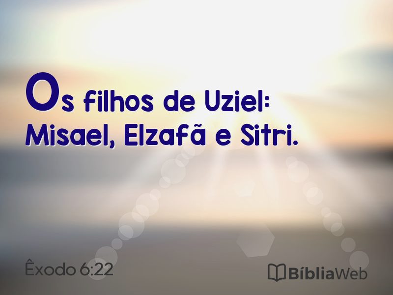 Êxodo 6:22 em imagem para compartilhar