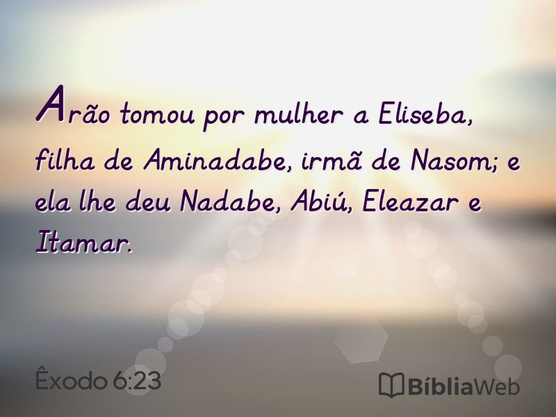 Êxodo 6:23 em imagem para compartilhar
