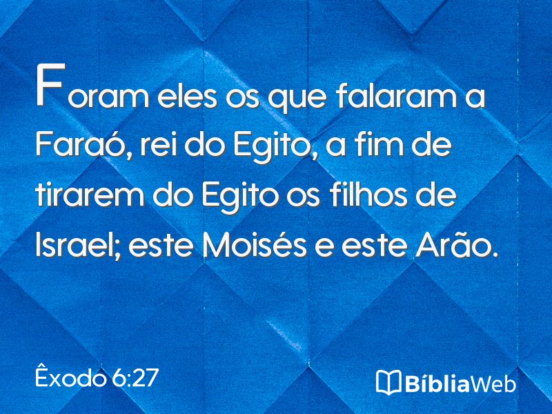 Êxodo 6:27 em imagem para compartilhar