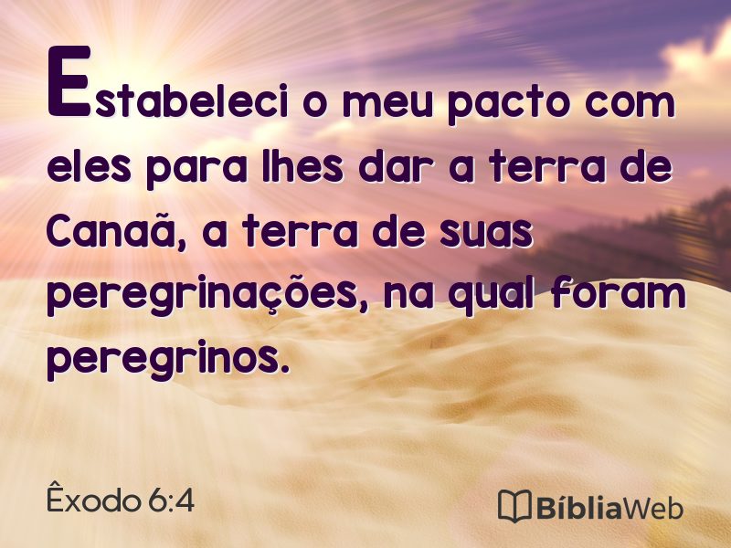 Êxodo 6:4 em imagem para compartilhar