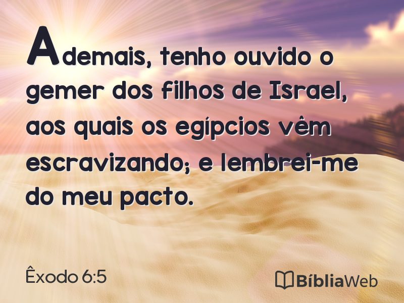 Êxodo 6:5 em imagem para compartilhar