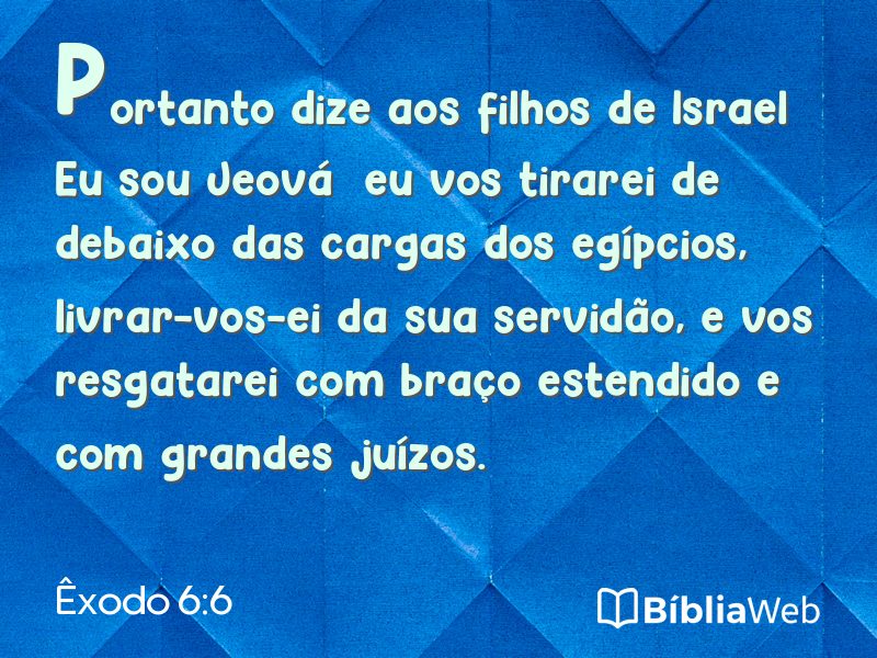 Êxodo 6:6 em imagem para compartilhar