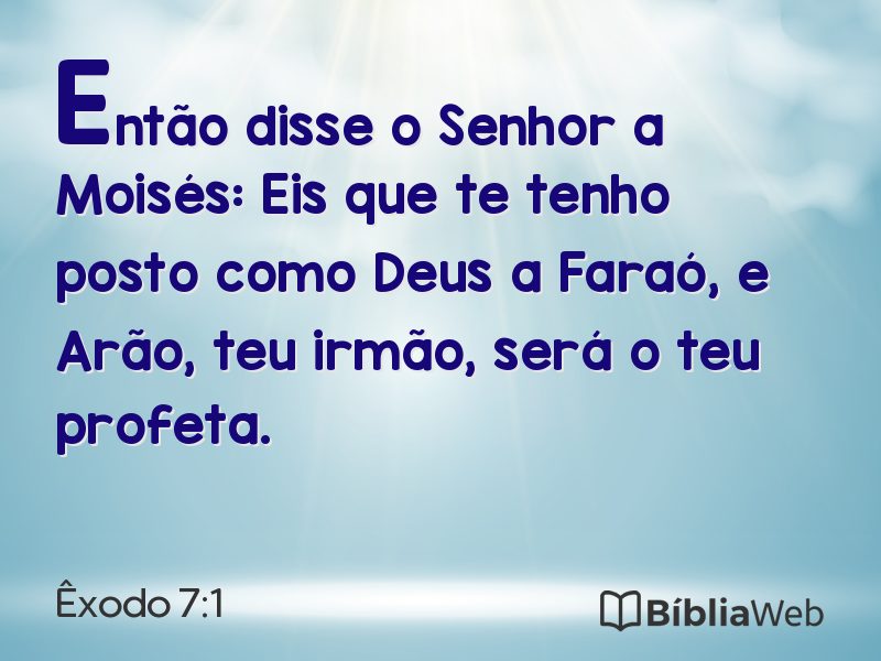 Êxodo 7:1 em imagem para compartilhar