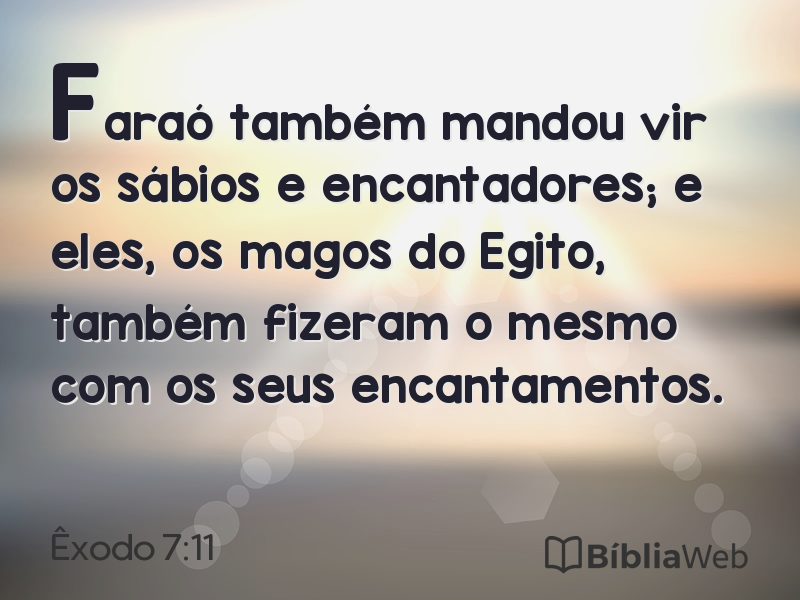 Êxodo 7:11 em imagem para compartilhar