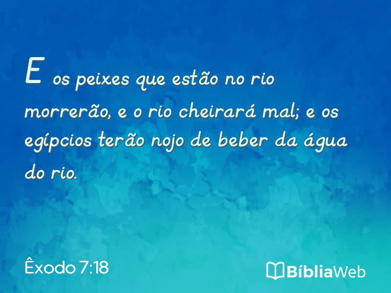 Êxodo 7:18 em imagem para compartilhar