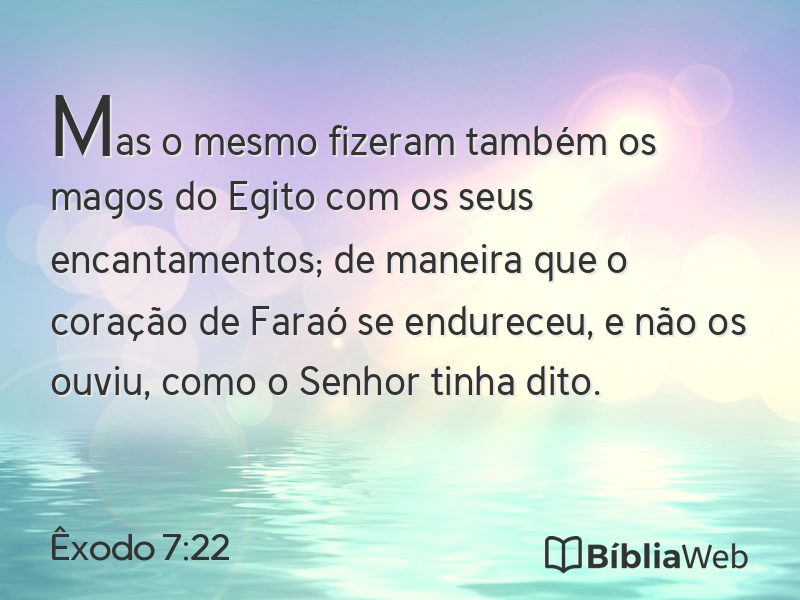 Êxodo 7:22 em imagem para compartilhar