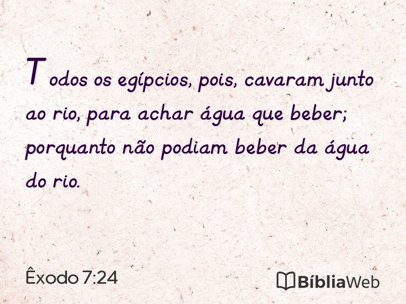 Êxodo 7:24 em imagem para compartilhar