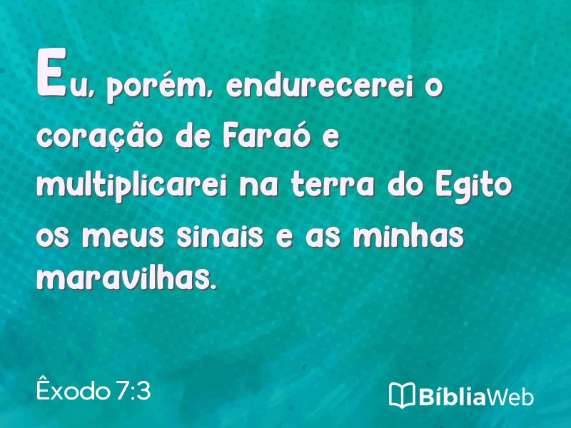Êxodo 7:3 em imagem para compartilhar