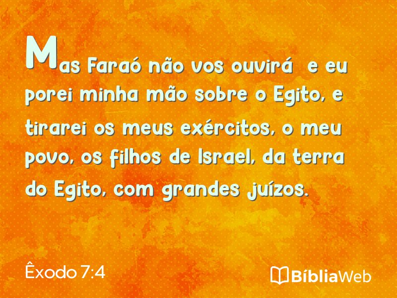 Êxodo 7:4 em imagem para compartilhar