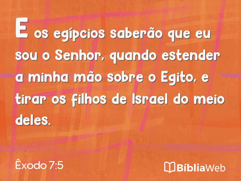 Êxodo 7:5 em imagem para compartilhar