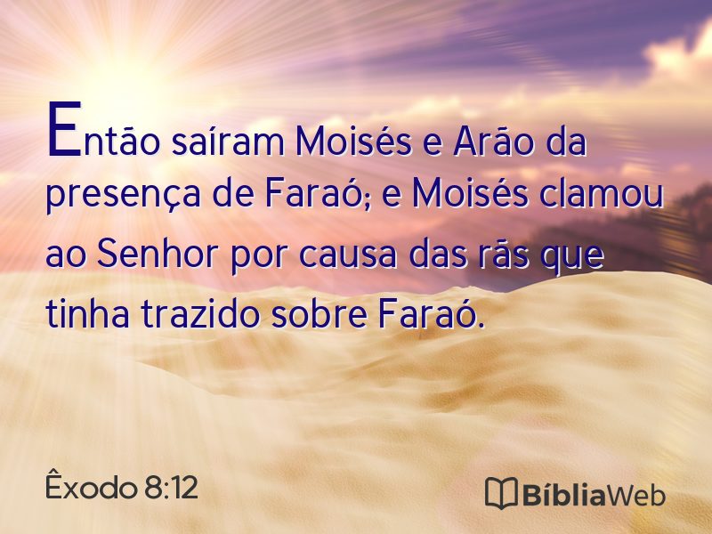 Êxodo 8:12 em imagem para compartilhar