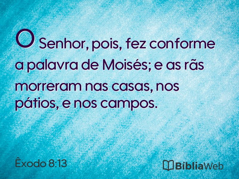Êxodo 8:13 em imagem para compartilhar