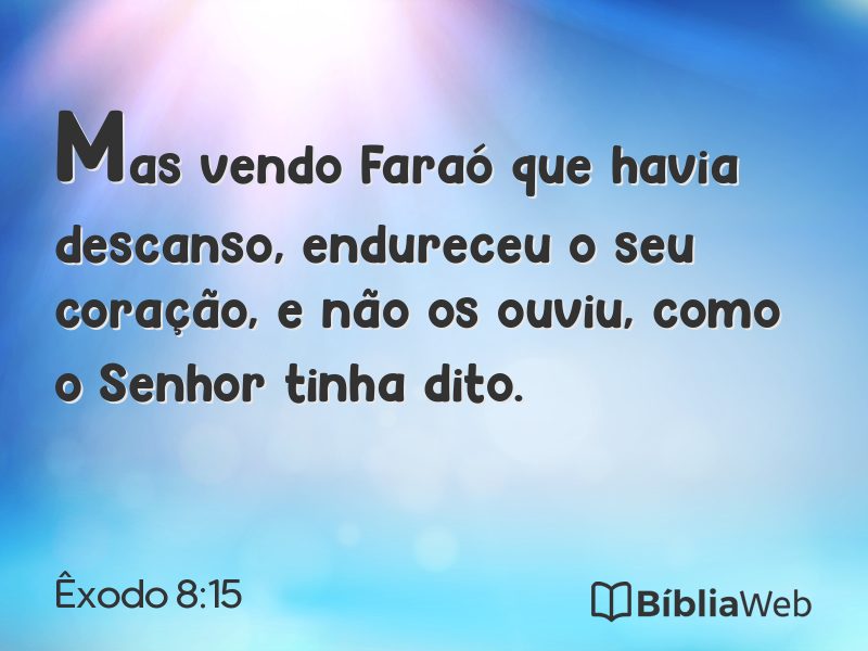 Êxodo 8:15 em imagem para compartilhar