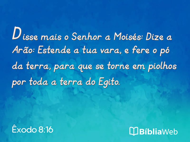 Êxodo 8:16 em imagem para compartilhar