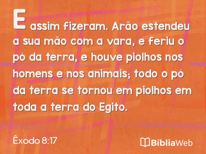 Êxodo 8:17 em imagem para compartilhar