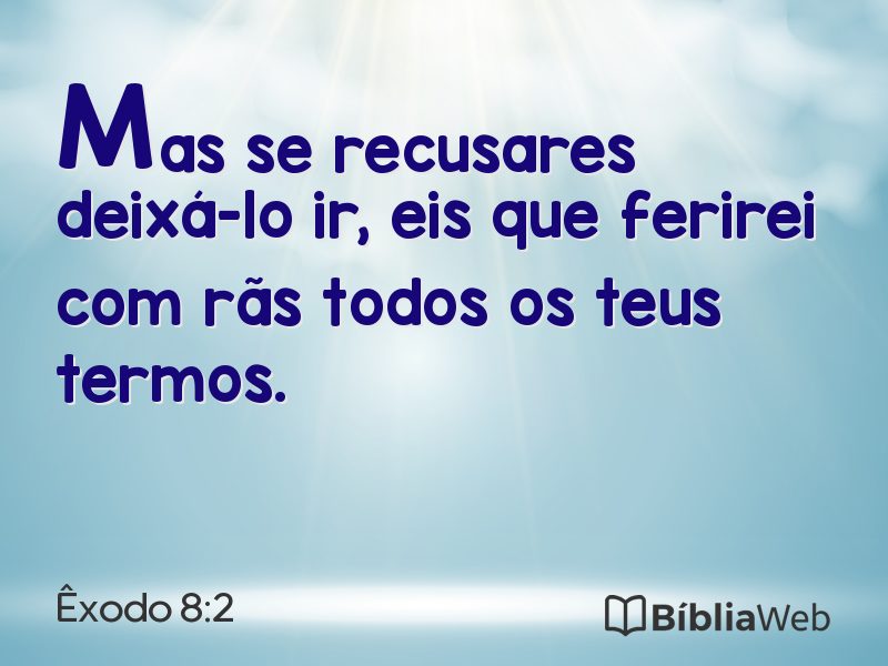 Êxodo 8:2 em imagem para compartilhar