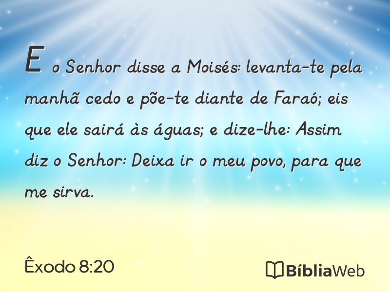 Êxodo 8:20 em imagem para compartilhar