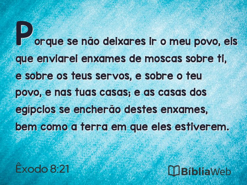Êxodo 8:21 em imagem para compartilhar