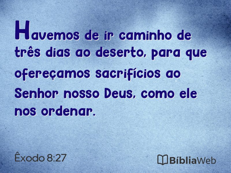 Êxodo 8:27 em imagem para compartilhar